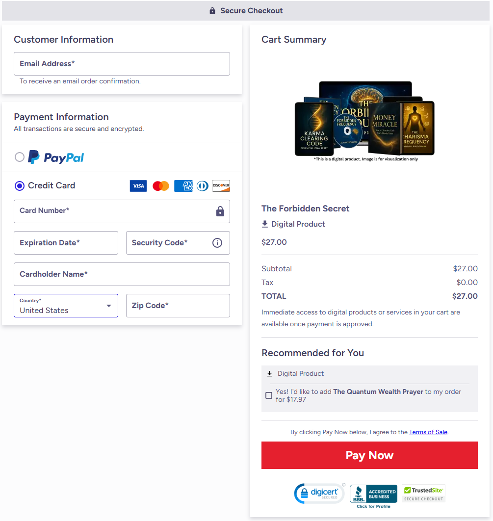 The Forbidden Secret Buy Now